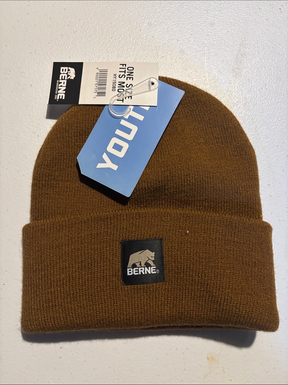 Berne Kids Cuffed Beanie Hat - Brown